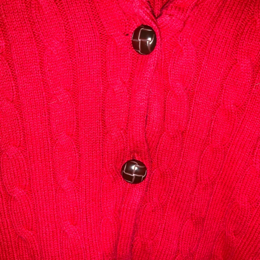 Chaps Bold Red Knit Pullover - Picture 3 of 8
